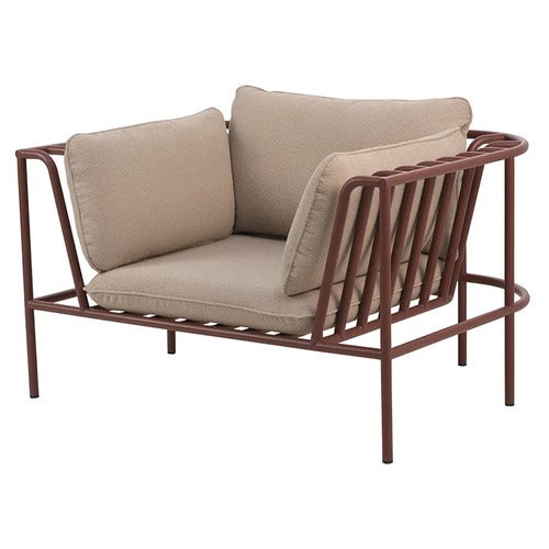 Collier lænestol  Zin red / Teddy beige