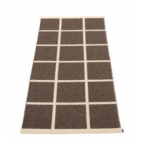Vævet Tæppe Criss Dark Brown 70x150 cm