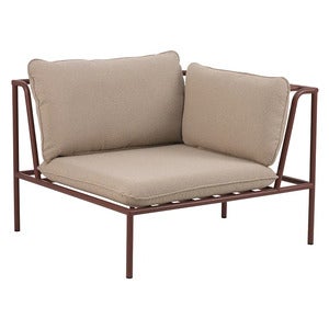 Collier hjørnestykke  Zin red / Teddy beige