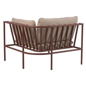 Collier hjørnestykke  Zin red / Teddy beige