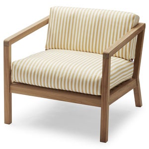 Virkelyst lænestol Golden Yellow Stripe Teak 