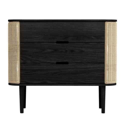 Treasures kommode i sort eg/Venetian Cane