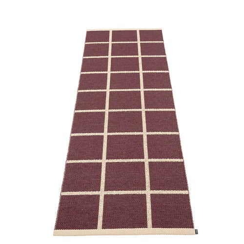 Vævet Tæppe Criss Burgundy 70x225 cm