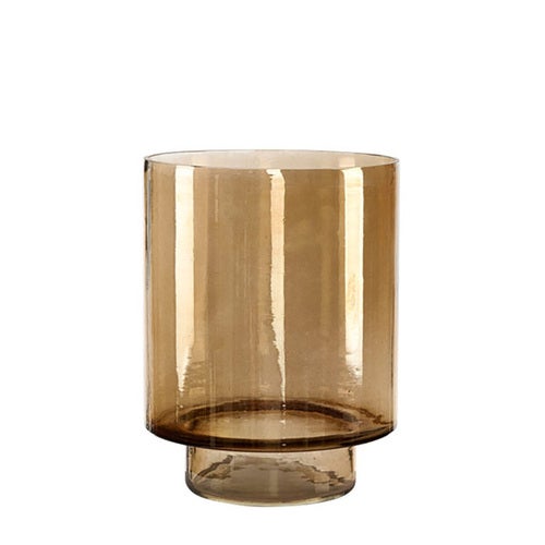Reef lyslanterne i glas Ø20 cm - Røgbrun