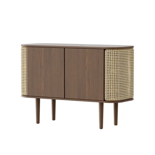 Treasures skab med 2 låger, mørk eg/Venetian Cane
