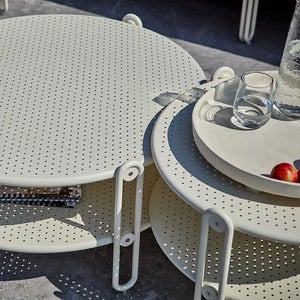 Blixt sofabord 65 cm Pearl White