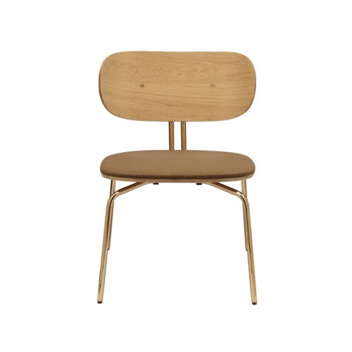 Curious Lounge Chair Eg/Messing Sugar Brown