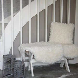 Wooly tæppe 60x90 cm Ivory