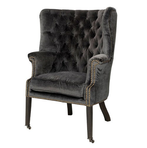 Churchtown Lænestol Avanna Velvet Dark Artwood