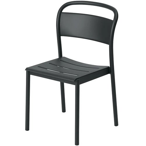 Linear Steel Spisebordsstol Anthracite Black 