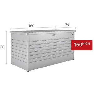 Leisuretime box 160 high metallic dark grey Biohort