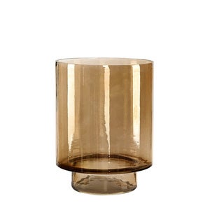 Reef lyslanterne i glas Ø20 cm - Røgbrun