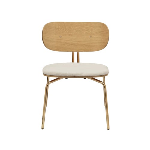 Curious Lounge Chair Eg/Messing  Teddy White