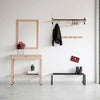 Cora hattehylde 90 cm Hvidolieret eg