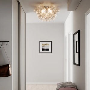 Gross plafond loftlampe Ø70cm krom/rav