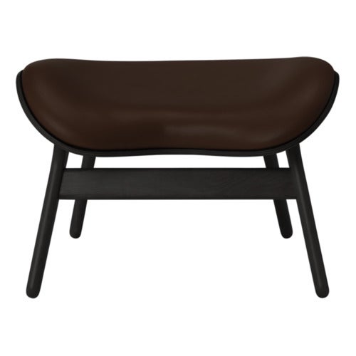 A Conversation Piece Ottoman Fodskammel Black Oak/Umage Leather Brown